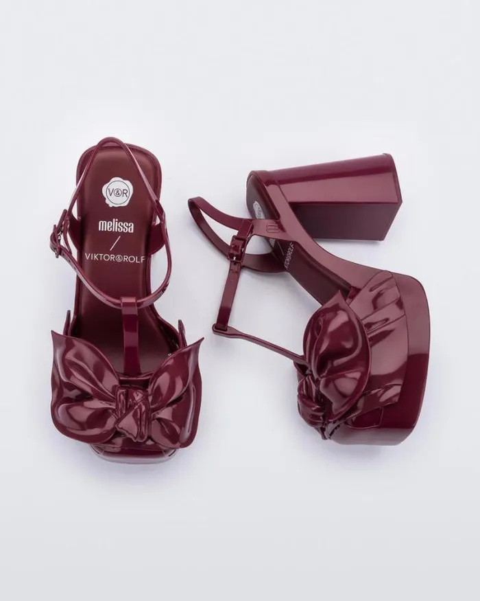 Tie Party Heel Red Women Melissa Heels