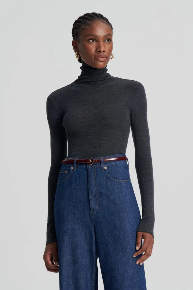 Tops BABYWOOL POLO CHARCOAL ALL Scanlan Theodore Women Tops BABYWOOL POLO CHARCOAL ALL Scanlan Theodore Women