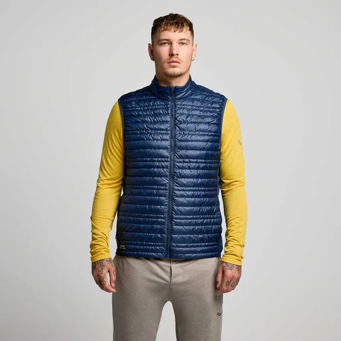 Tops Men8217s Hurricane Insulated Vest Navy 8211 Saucony Men