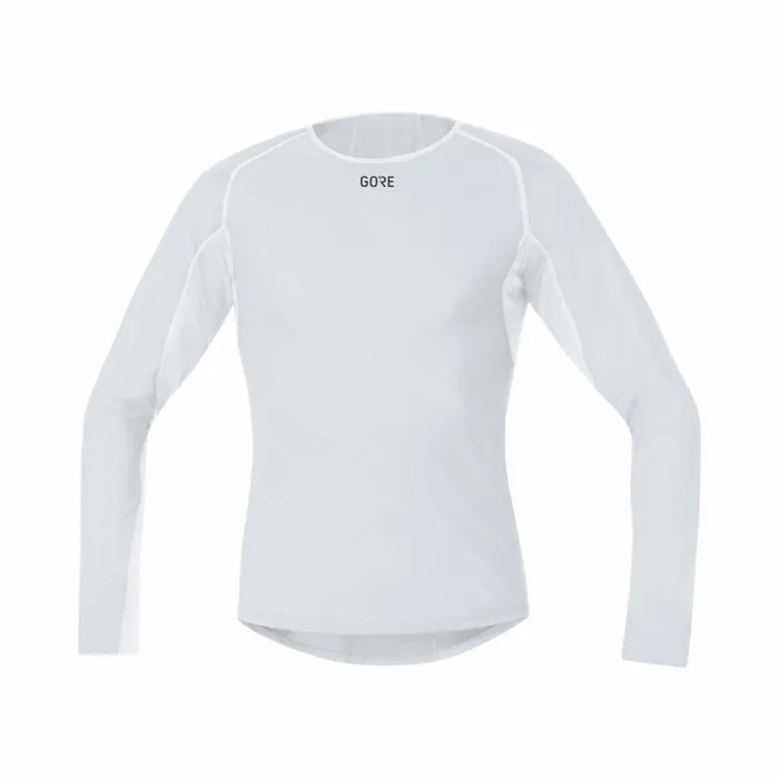 Tops Men GOREWEAR M WINDSTOPPER Base Layer Thermo Long Sleeve Shirt Mens White