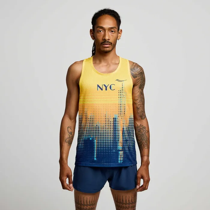 Tops Men Men8217s NYC Stopwatch Graphic Singlet New York 2024 Saucony
