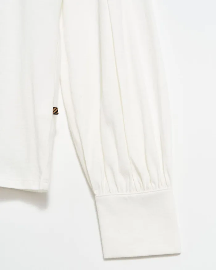 Tops Women Billy Reid Pleat Sleeve Knit Ivory