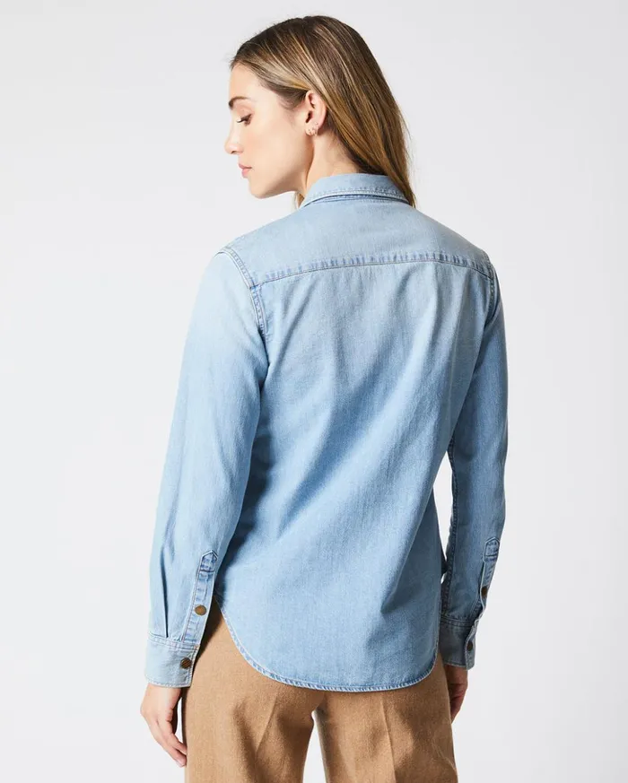 Tops Women Billy Reid Women039s Shoals Denim Shirt Denim Wash