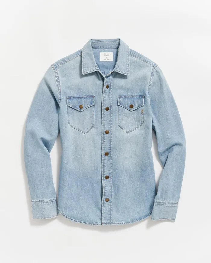 Tops Women Billy Reid Women039s Shoals Denim Shirt Denim Wash