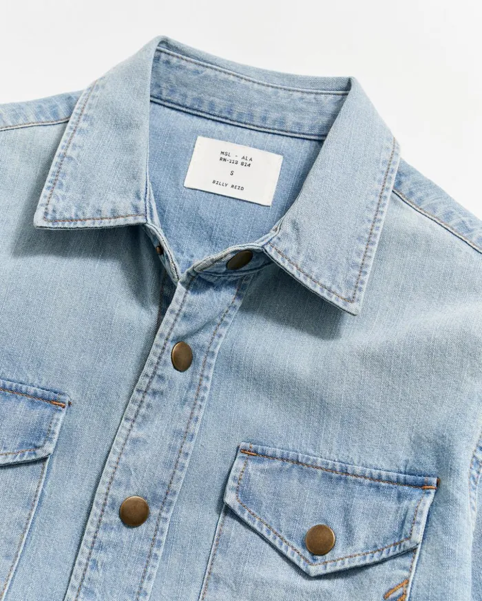 Tops Women Billy Reid Women039s Shoals Denim Shirt Denim Wash