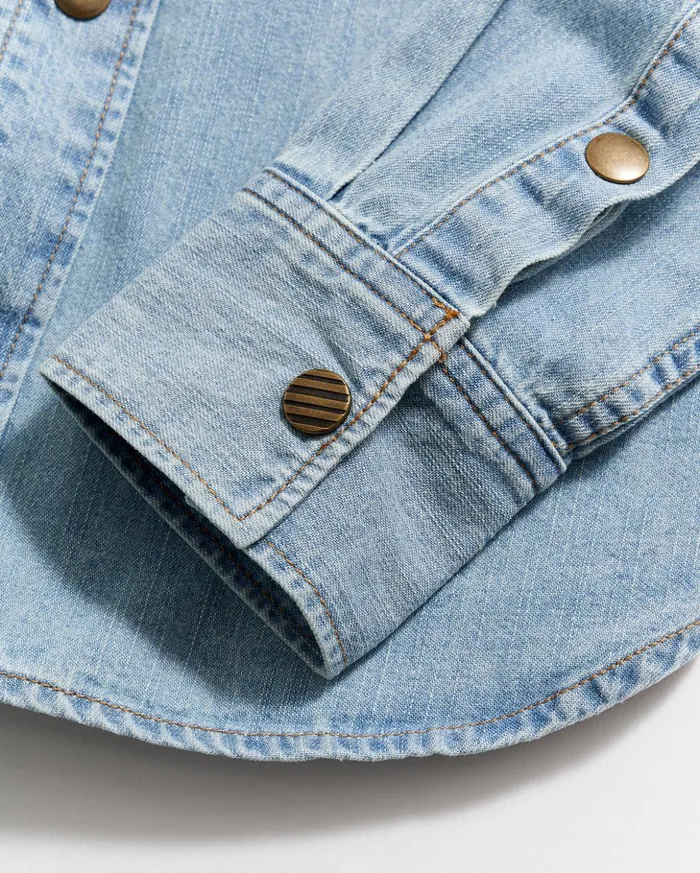 Tops Women Billy Reid Women039s Shoals Denim Shirt Denim Wash