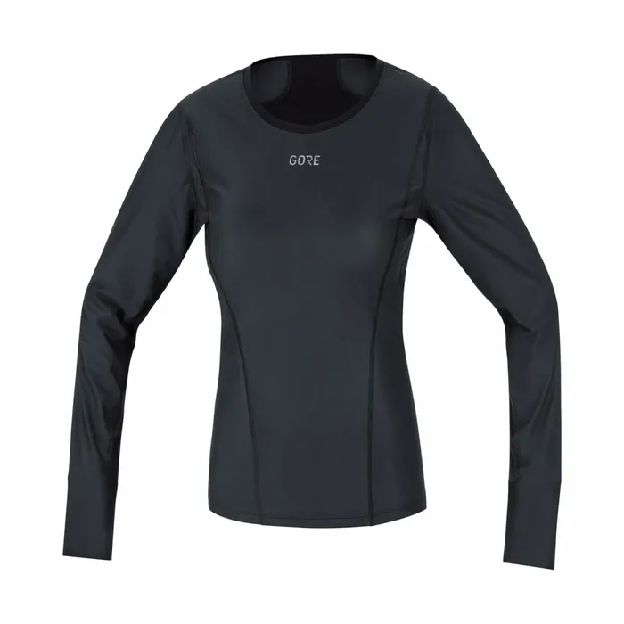 Tops Women GOREWEAR M WINDSTOPPER Base Layer Thermo Long Sleeve Shirt Womens Black Tops Women GOREWEAR M WINDSTOPPER Base Layer Thermo Long Sleeve Shirt Womens Black