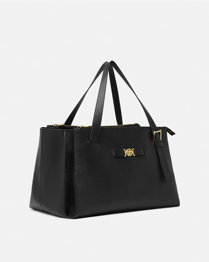 Totes Men Versace Medusa Biggie Maxi Tote Bag Blackgold