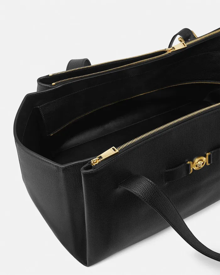 Totes Men Versace Medusa Biggie Maxi Tote Bag Blackgold
