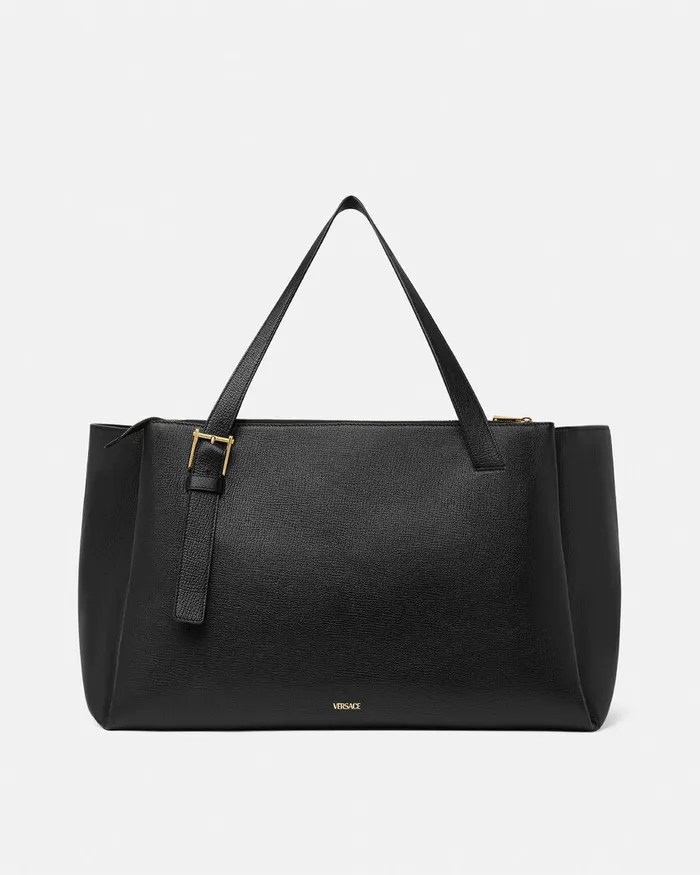 Totes Men Versace Medusa Biggie Maxi Tote Bag Blackgold