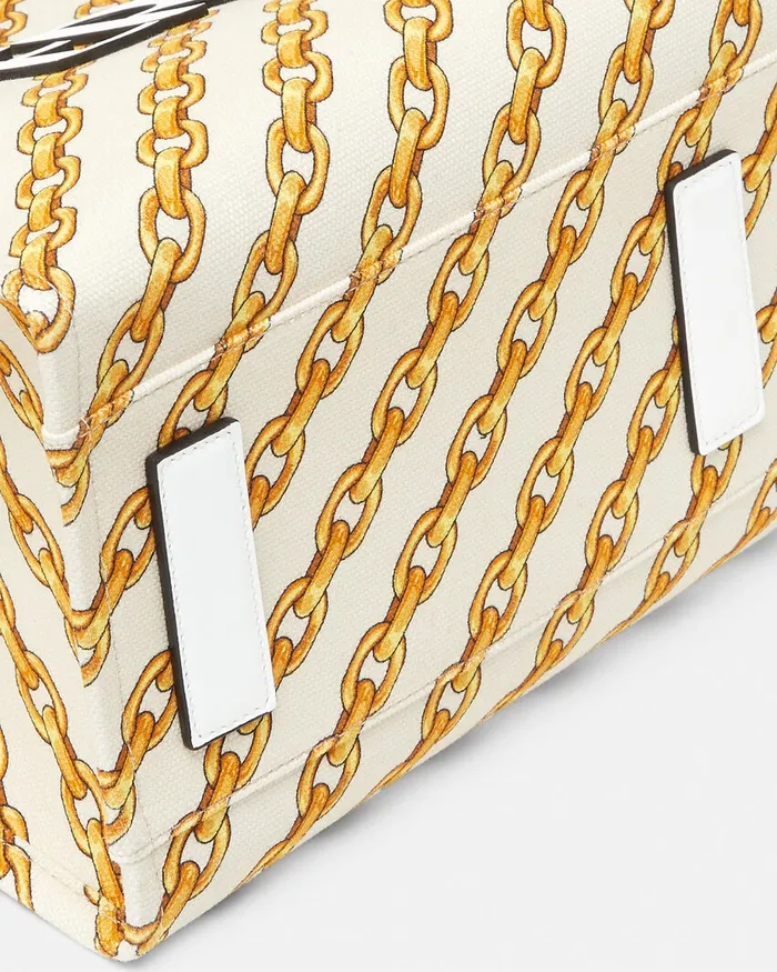 Totes Women Versace Chain Stripes La Medusa Large Tote Bag Print