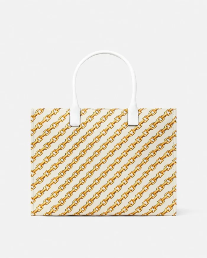 Totes Women Versace Chain Stripes La Medusa Large Tote Bag Print