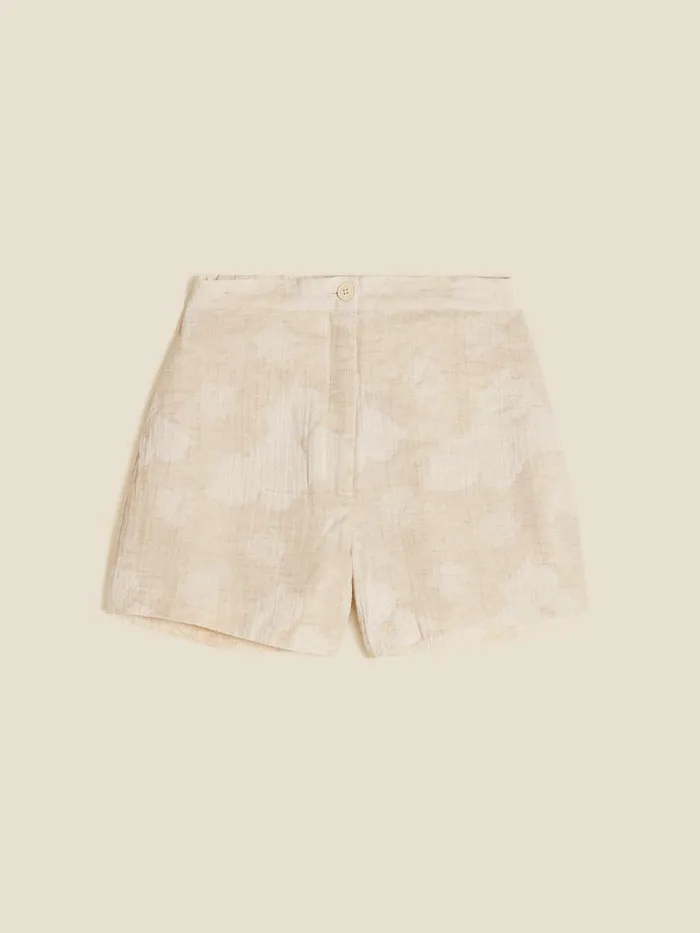 Trousers and Shorts Women Holzweiler Fusan Jacquard Shorts Ecru Mix