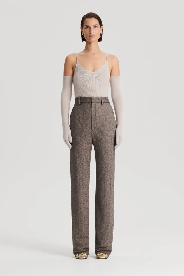 Trousers Women HERRINGBONE WEAVE TROUSER MORO Scanlan Theodore