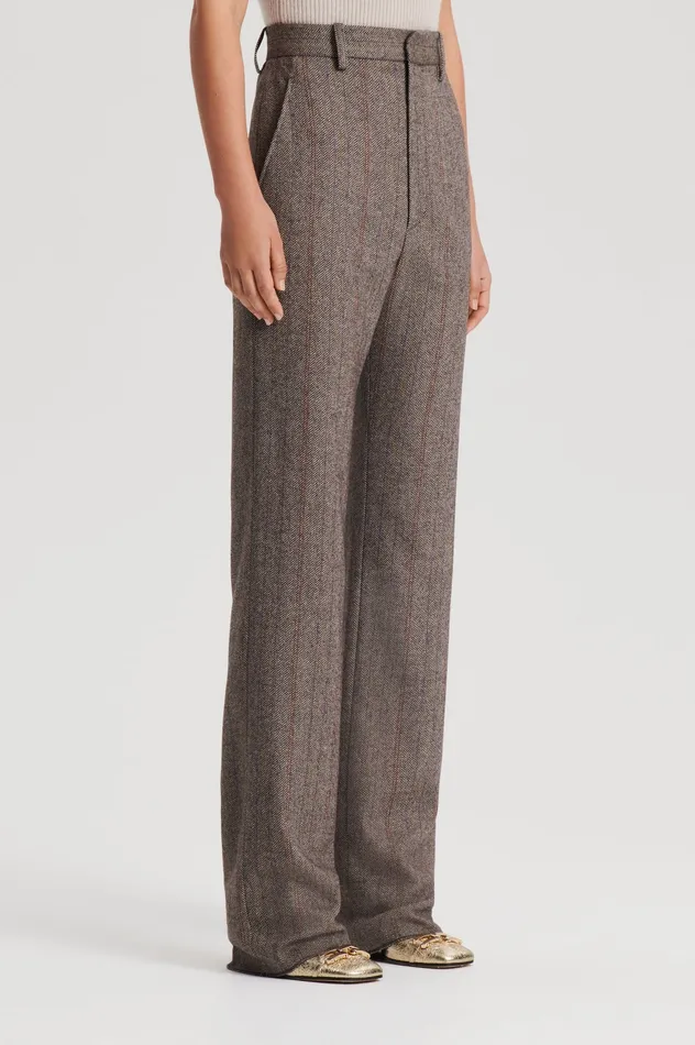 Trousers Women HERRINGBONE WEAVE TROUSER MORO Scanlan Theodore Trousers Women HERRINGBONE WEAVE TROUSER MORO Scanlan Theodore