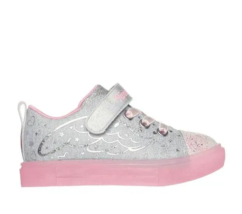 Twinkle Toes Twinkle Sparks Ice 8211 Heather Magic Gray Pink Kids SKECHERS Toddlers UK Sizes 49
