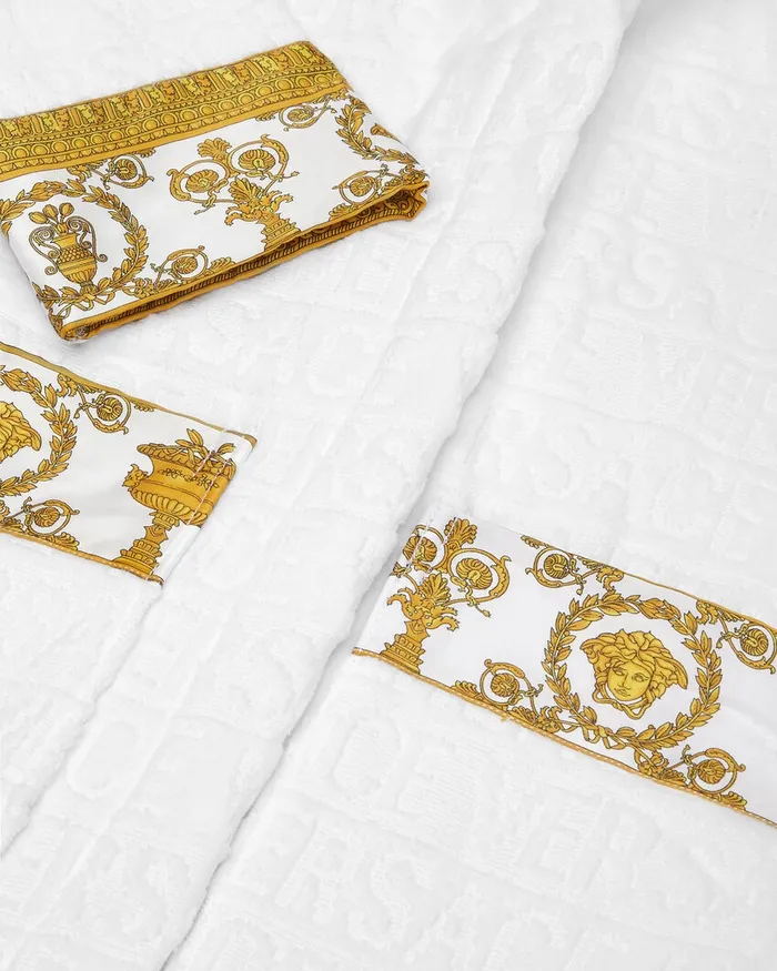 Underwear and Beachwear Kids Versace I Baroque Bathrobe White