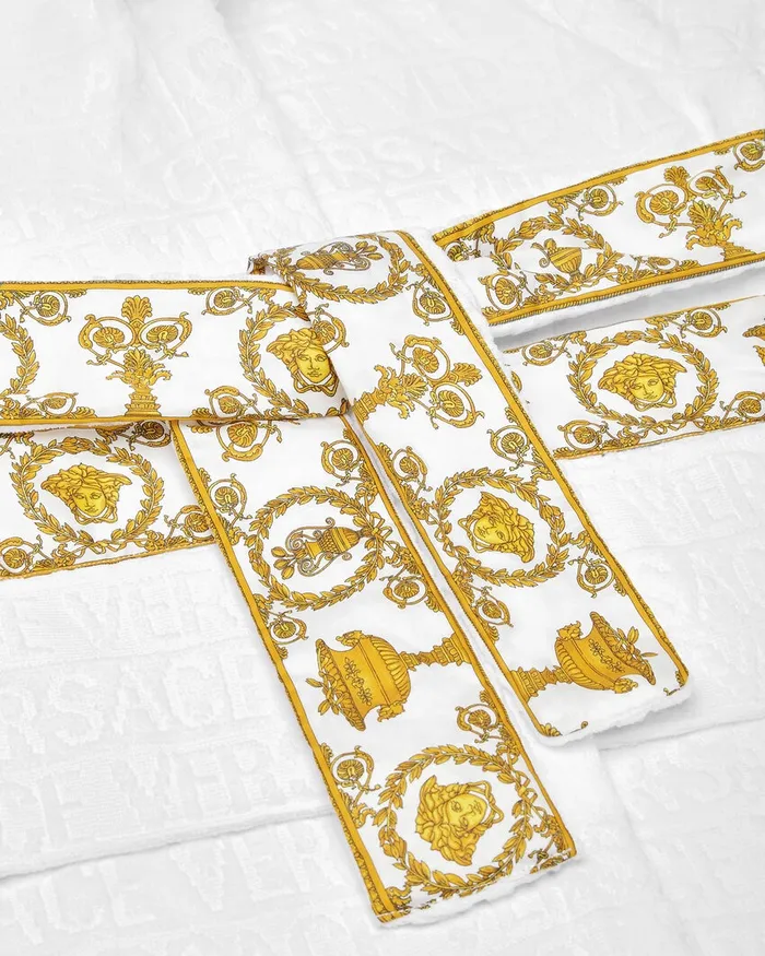 Underwear and Beachwear Kids Versace I Baroque Bathrobe White