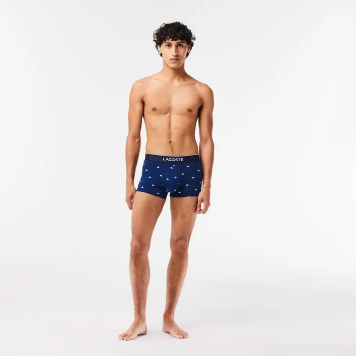 Underwear and Socks Men Lacoste Men039s Casual Signature Boxer Trunks 3Pack Navy Blue Grey Chine Red W3t Underwear and Socks Men Lacoste Men039s Casual Signature Boxer Trunks 3Pack Navy Blue Grey Chine Red W3t