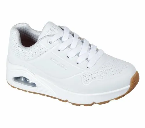 Uno 8211 Stand On Air White Kids SKECHERS Big Kids UK Sizes 36