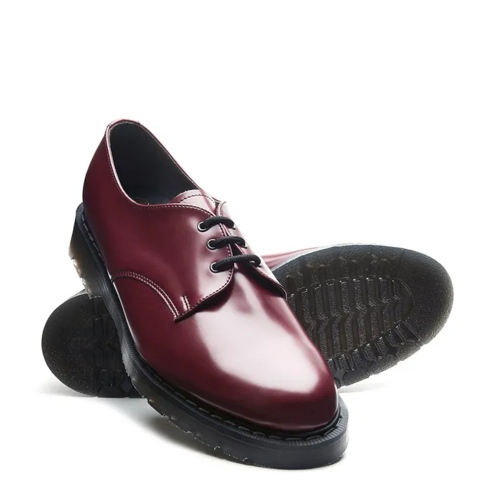 Vegan Solovair Gibson Shoes Merlot Vegan HiShine Gibson Shoe