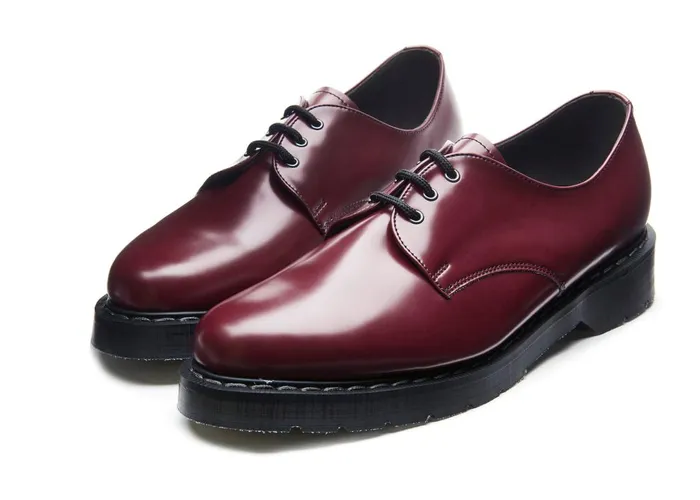 Vegan Solovair Gibson Shoes Merlot Vegan HiShine Gibson Shoe