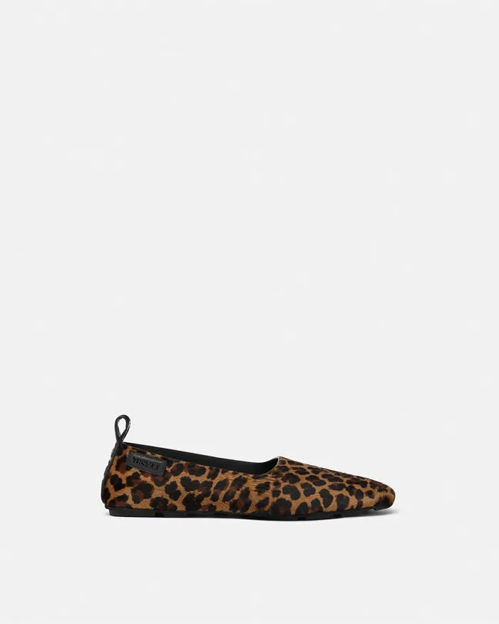 Villa Men Versace Leopard Villa Driver Shoes Animalier