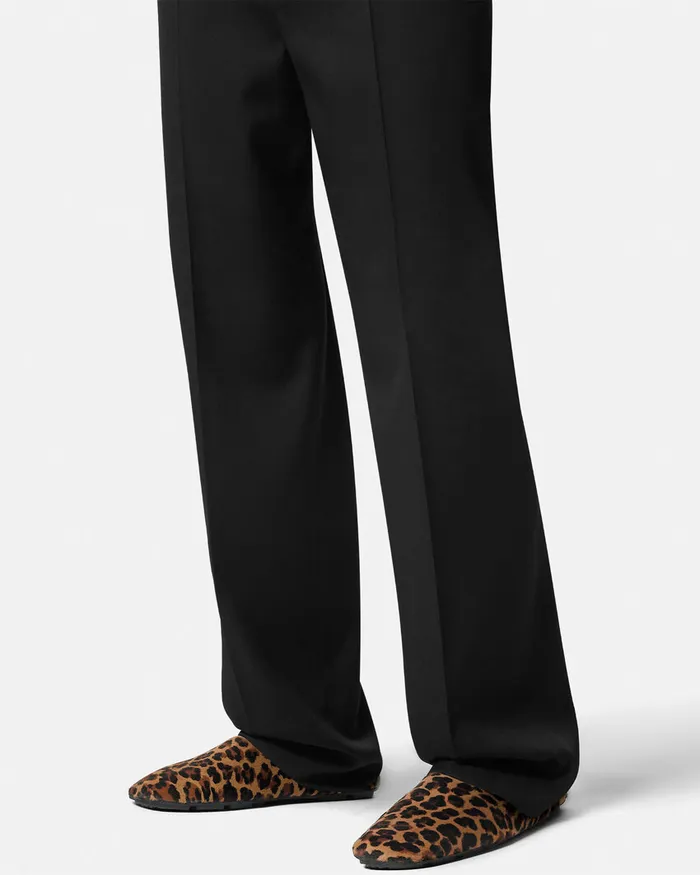 Villa Men Versace Leopard Villa Driver Shoes Animalier