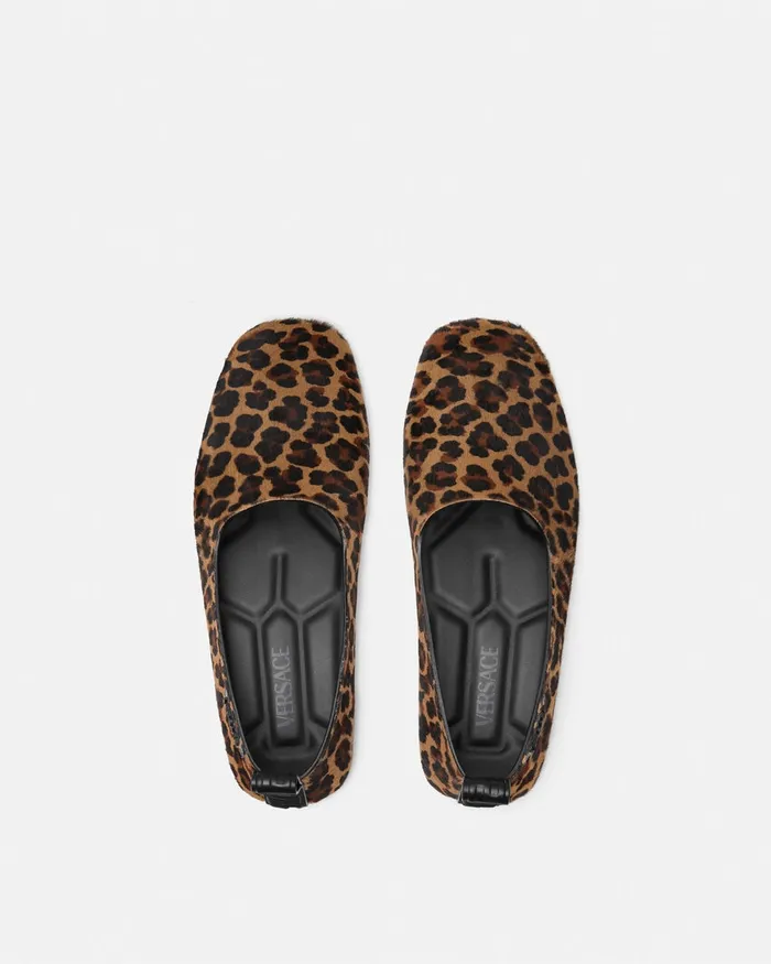 Villa Men Versace Leopard Villa Driver Shoes Animalier