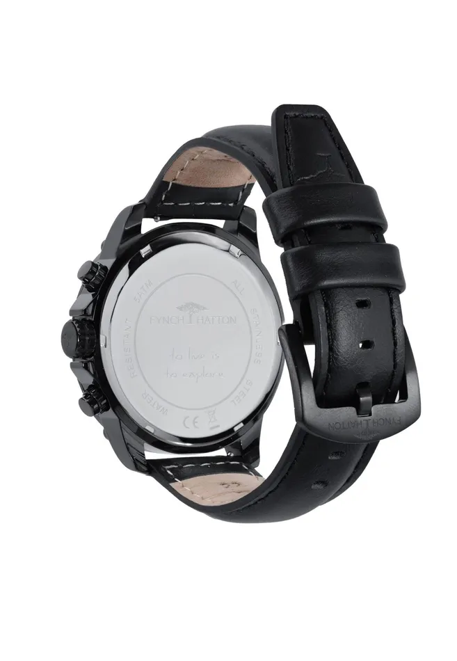 Watch Men FYNCHHATTON Stainless Steel Watch Black Watch Men FYNCHHATTON Stainless Steel Watch Black
