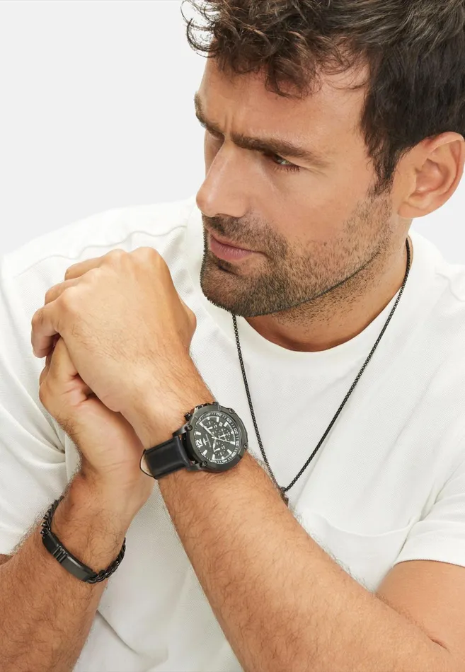 Watch Men FYNCHHATTON Stainless Steel Watch Black Watch Men FYNCHHATTON Stainless Steel Watch Black