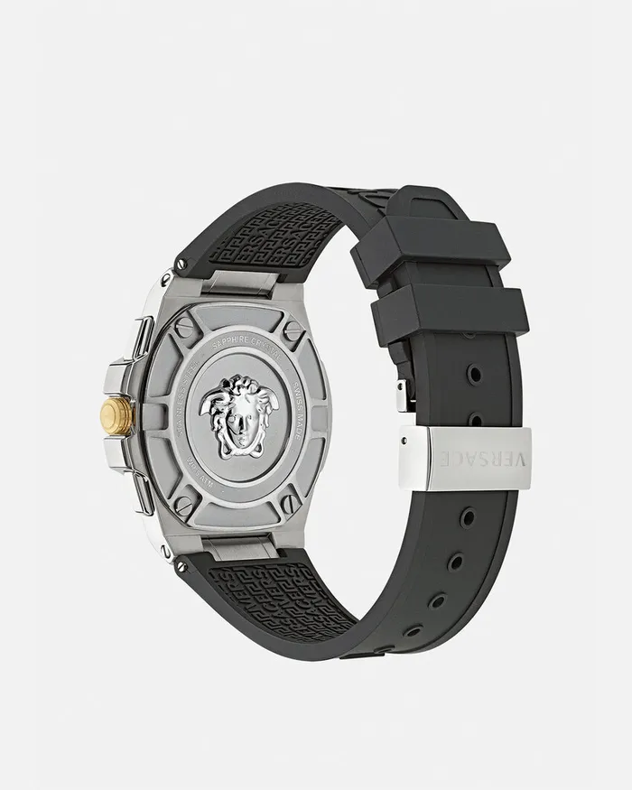 Watches Men Versace Greca Extreme Chrono Watch Blacksilver