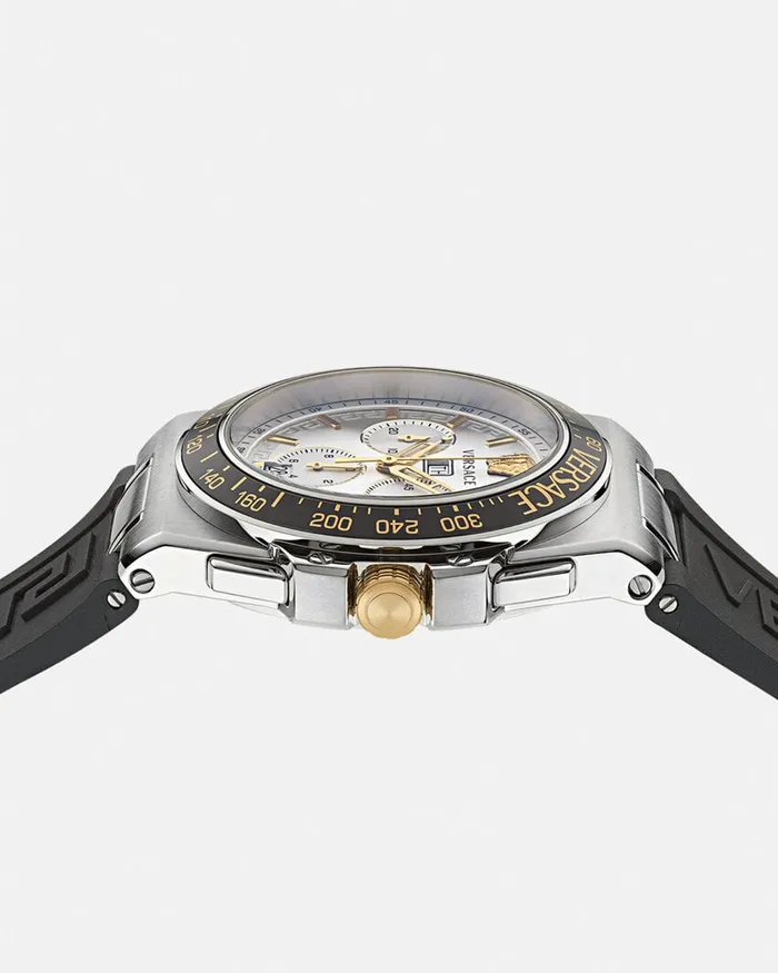 Watches Men Versace Greca Extreme Chrono Watch Blacksilver