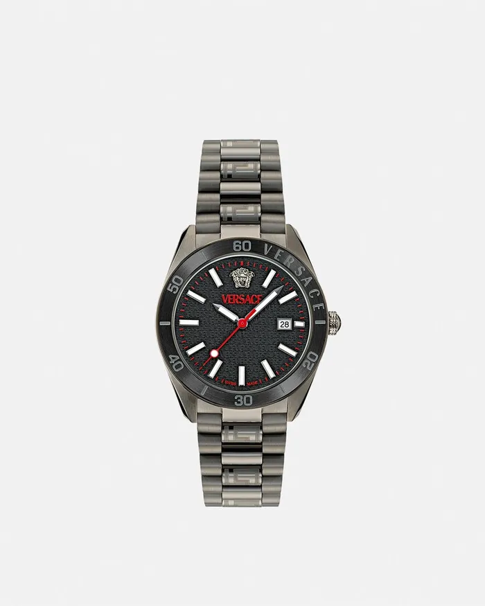 Watches Men Versace VDome Watch Black