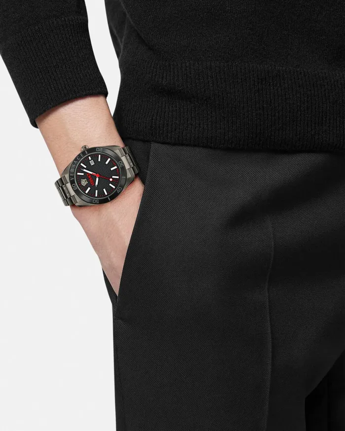 Watches Men Versace VDome Watch Black