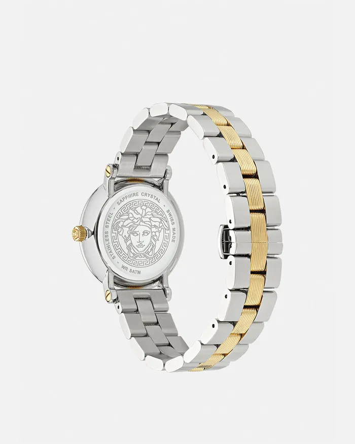 Watches Women Versace Greca Flourish Watch Silvergold