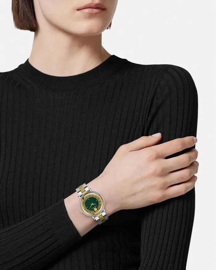 Watches Women Versace Greca Flourish Watch Silvergold