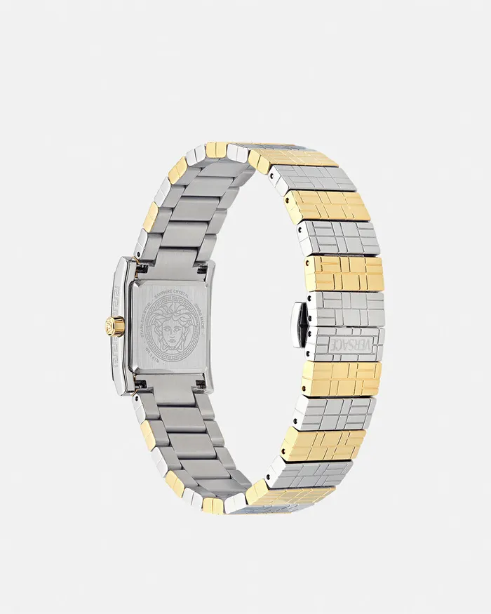 Watches Women Versace Mosaic Diamond Watch Silvergold