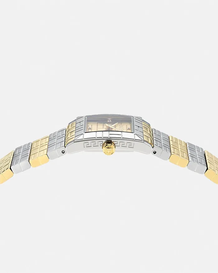 Watches Women Versace Mosaic Diamond Watch Silvergold