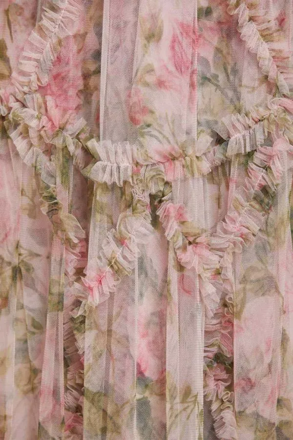 WeddingWomen Needle and Thread English Rose Diamond Ruffle Ballerina Dress Pink WeddingWomen Needle and Thread English Rose Diamond Ruffle Ballerina Dress Pink