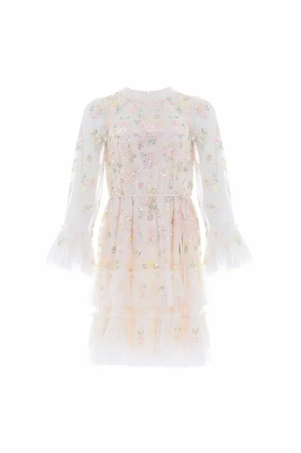 WeddingWomen Needle and Thread Sequin Bloom Gloss Mini Dress Champagne