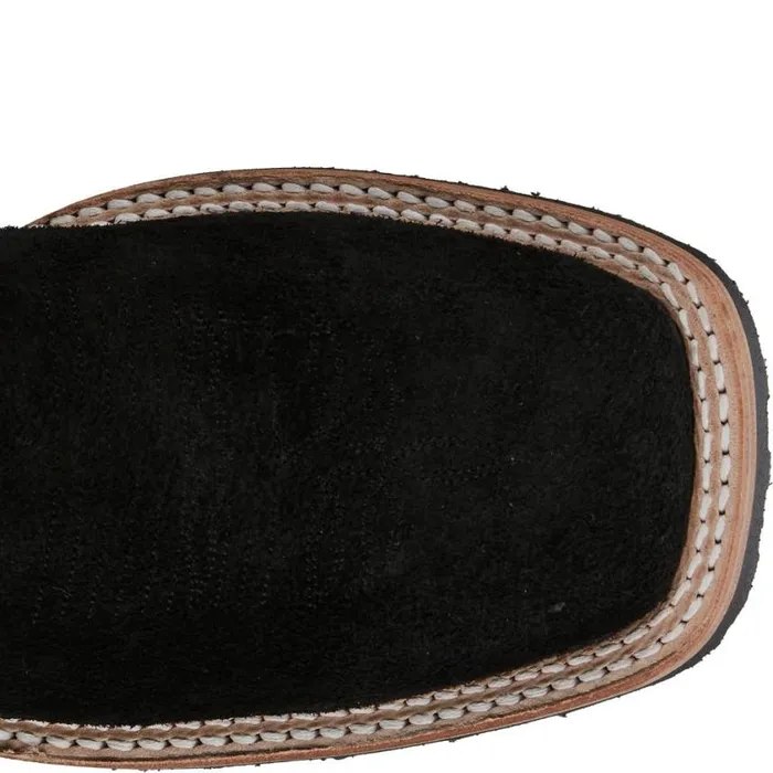 Western Men Justin Boots Alamo 11034 Western Roughout Black