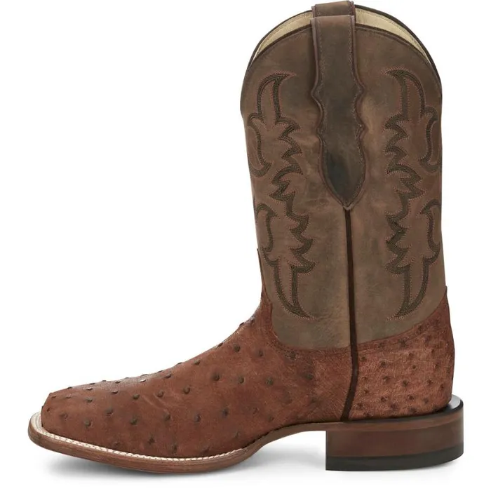Western Men Justin Boots Belmont 11034 PullOn Western Boot Wild Brandy 040brown041