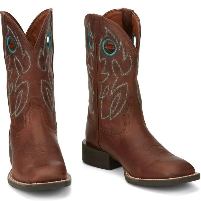 Western Men Justin Boots Bowline 11034 Western Boot Brandy 040brown041