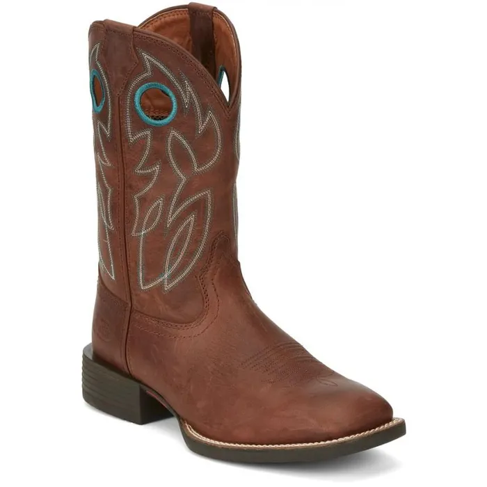Western Men Justin Boots Bowline 11034 Western Boot Brandy 040brown041