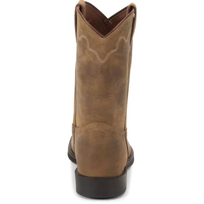 Western Men Justin Boots Jeb 10034 Roper Boot Tan Apache 040brown041