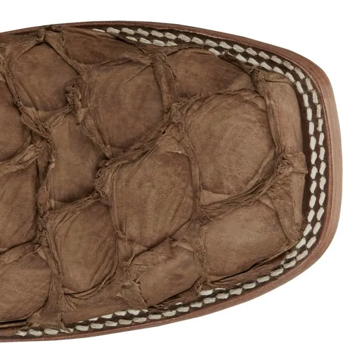 Western Men Justin Boots Ocean Front 11034 Pirarucu Tan