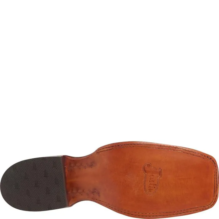 Western Men Justin Boots Truman 11034 Full Quill Ostrich Western Boot Cognac 040brown041