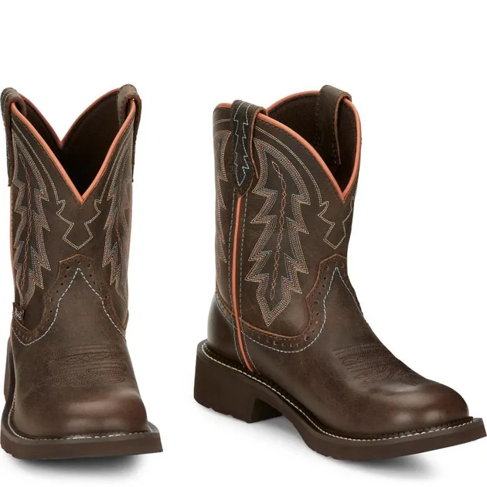 Western Women Justin Boots Lyla 8034 Western Boot Brown