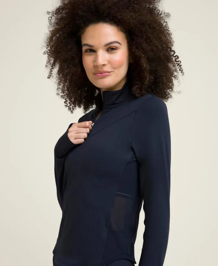 Wilson Outerwear Women Doubles HalfZip 8211 Classic Navy